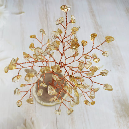 Natural crystal fortune tree decorative ornaments