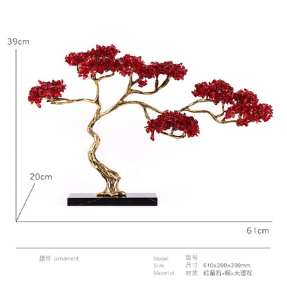 Chinese Fortune Crystal Tree Desktop Ornaments