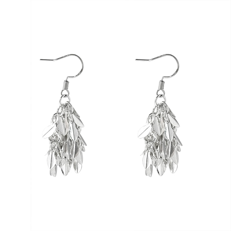 Cool and elegant long tassel earrings