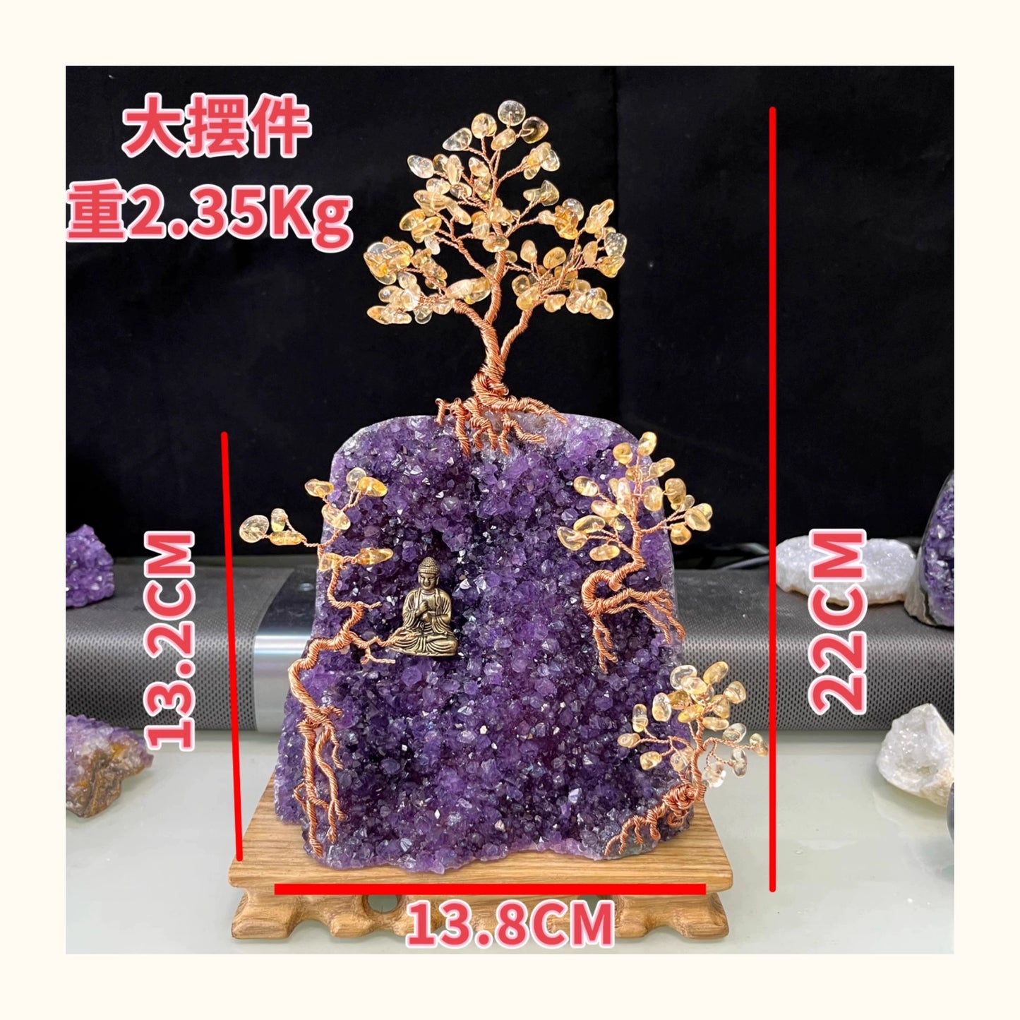 Natural Money Tree Fortune-attracting Crystal Ornaments