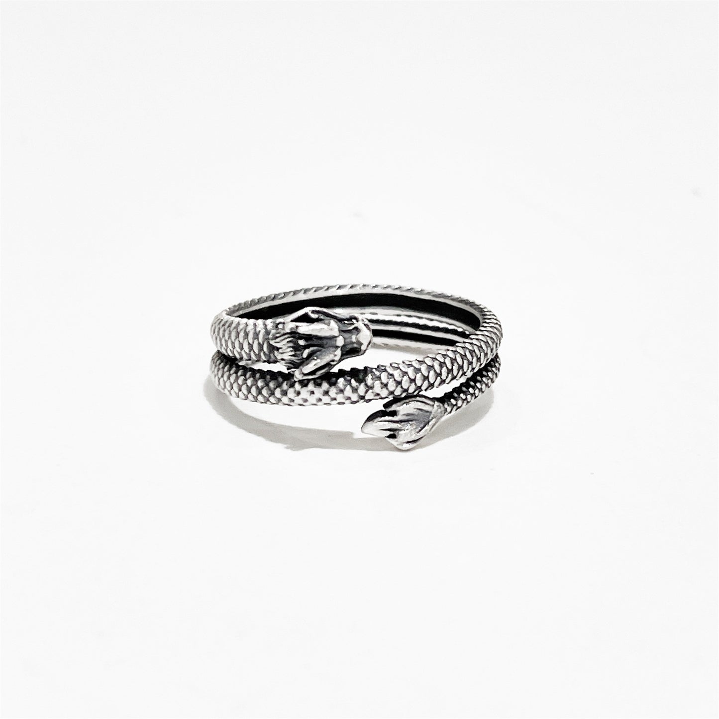 Ethnic style open sterling silver ring