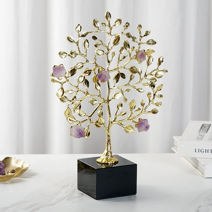 New Chinese style amethyst fortune tree decorative ornaments