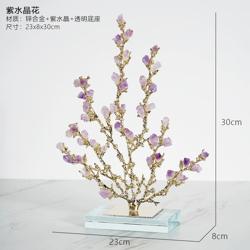 Light luxury creative amethyst flower ornaments