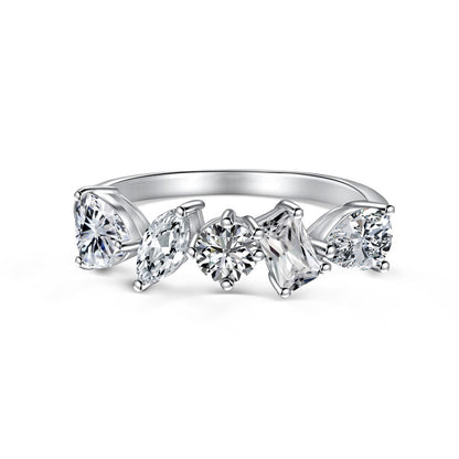 Fashionable and high-end sparkling diamond full diamond ring