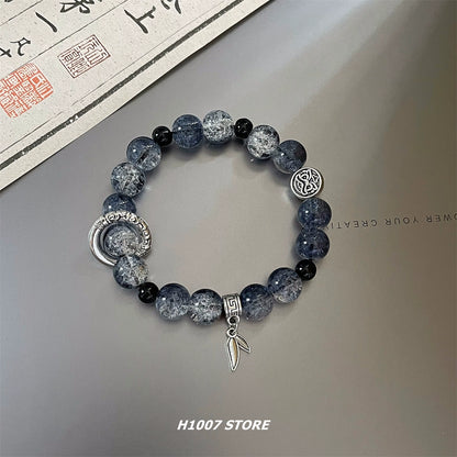 New Chinese Mochuan Ancient Style Glass Beaded Girls Bracelet Couple Bracelet