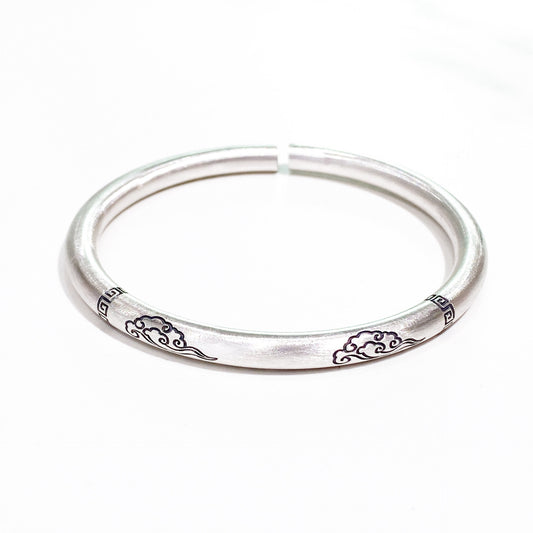 Chinese cloud stick sterling silver bracelet