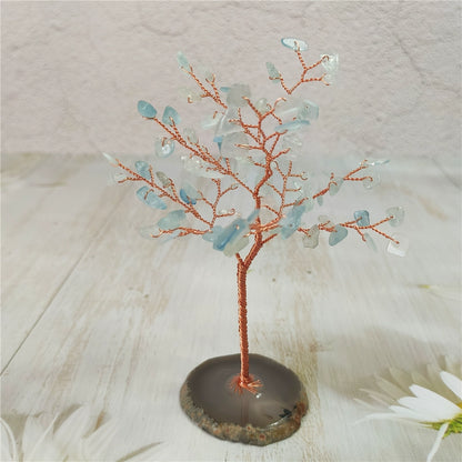 Natural crystal peach blossom fortune tree ornaments