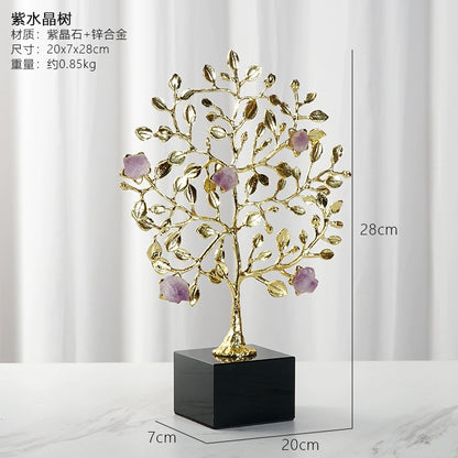 New Chinese style amethyst fortune tree decorative ornaments