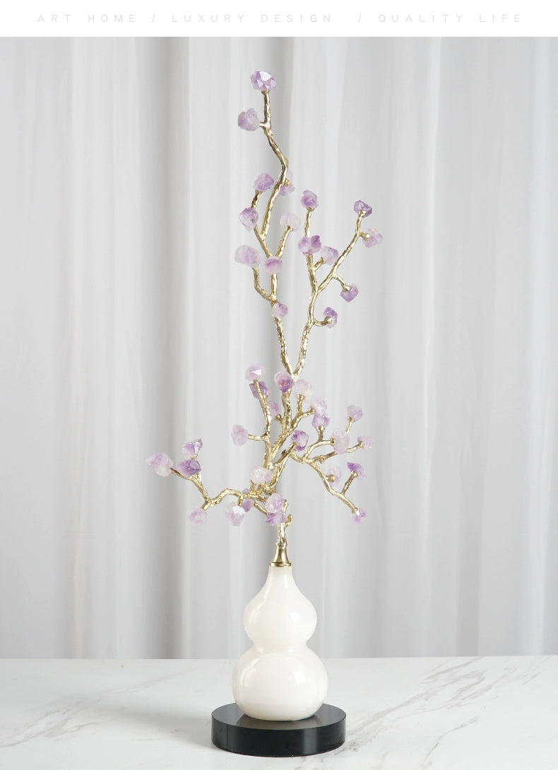 New Chinese style amethyst fortune tree art ornaments