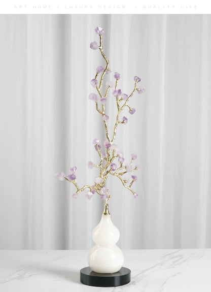 New Chinese style amethyst fortune tree art ornaments