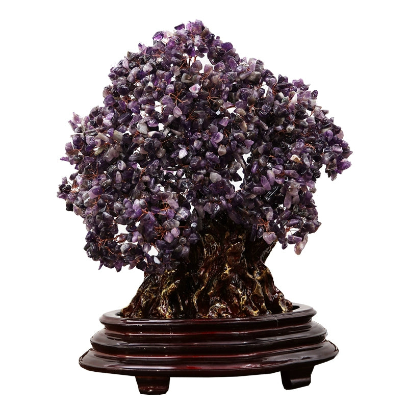 Natural crystal money tree Feng Shui fortune-attracting ornaments