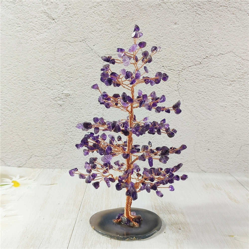 Crystal tree glass cover ornaments to attract love and wealth