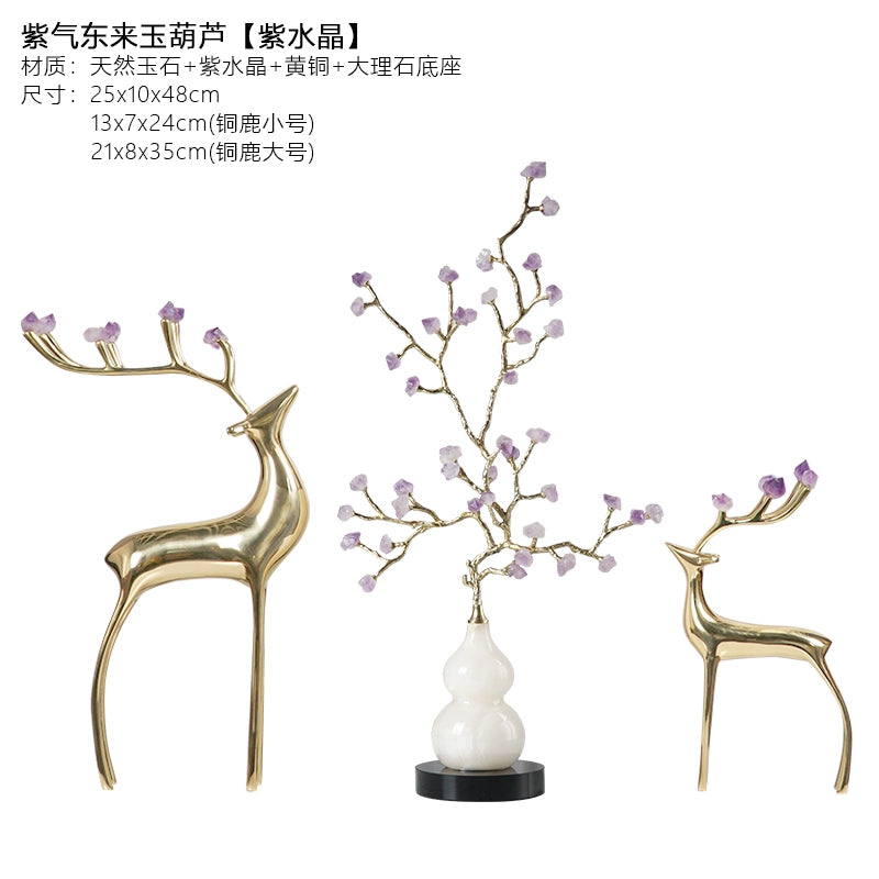 New Chinese style amethyst fortune tree art ornaments