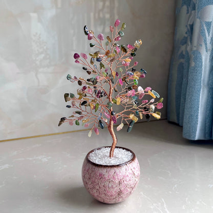 Natural crystal tree attracts peach blossoms and fortune tree decoration ornaments