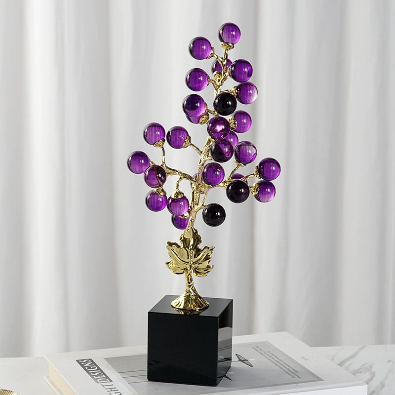 New Chinese style amethyst grape tree decorative ornaments