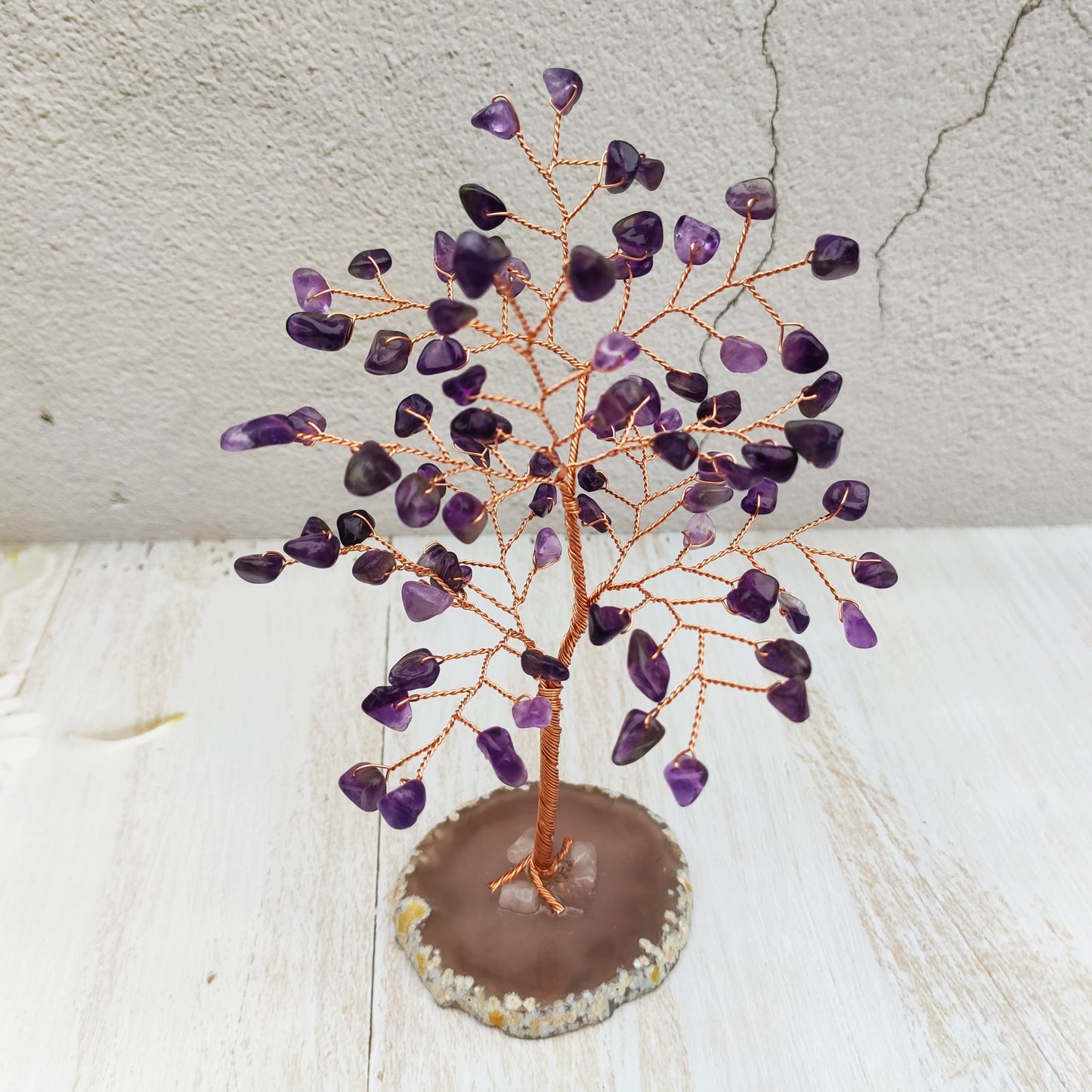 Natural crystal fortune tree decorative ornaments