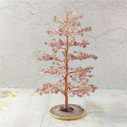 Crystal tree glass cover ornaments to attract love and wealth