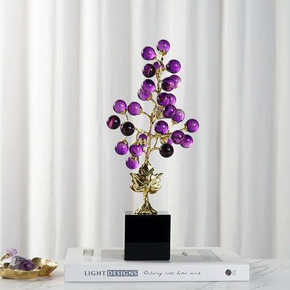 New Chinese style amethyst grape tree decorative ornaments