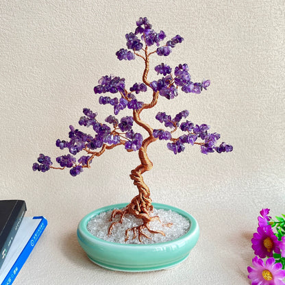 Creative Fortune-attracting Natural Crystal Tree Ornaments