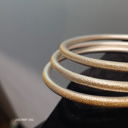 Golden Sand Round Stick Sterling Silver Bracelet