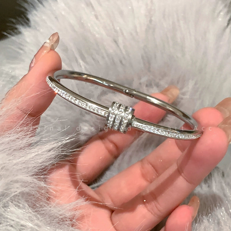 High-end fashion diamond couple bracelet