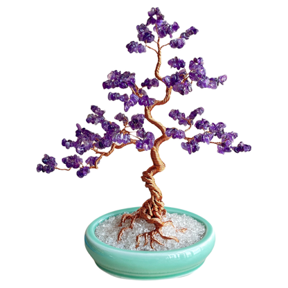 Creative Fortune-attracting Natural Crystal Tree Ornaments