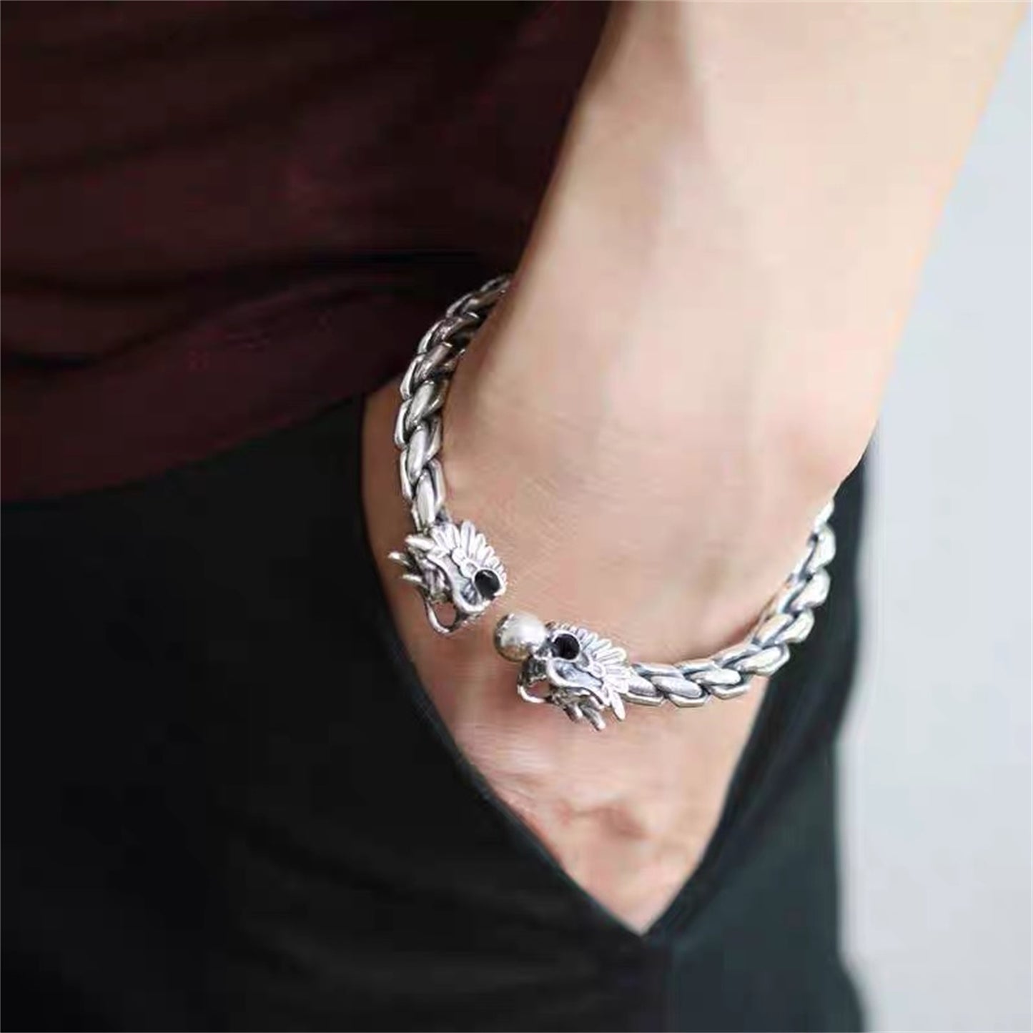 Braided Sterling Silver Men's Bracelet