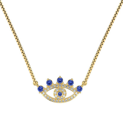 Temperamental and high-end zircon eye necklace