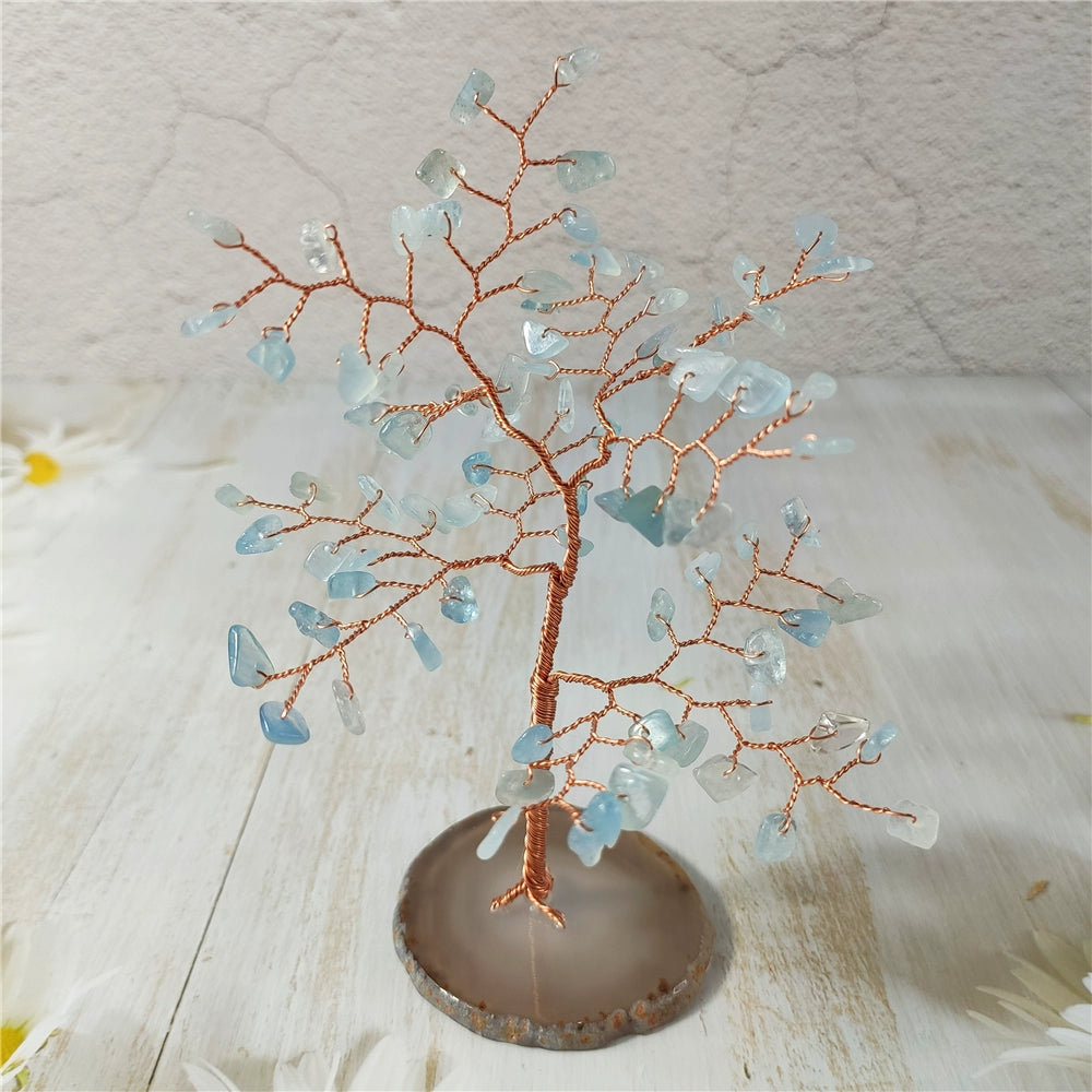 Natural crystal fortune tree decorative ornaments