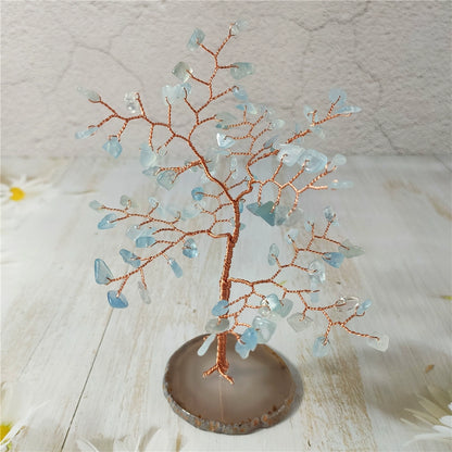 Natural crystal fortune tree decorative ornaments