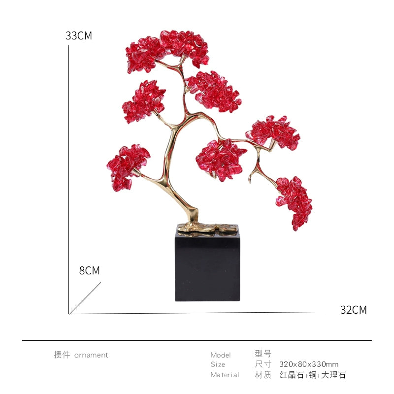 Chinese Fortune Crystal Tree Desktop Ornaments