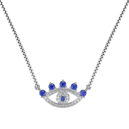 Temperamental and high-end zircon eye necklace