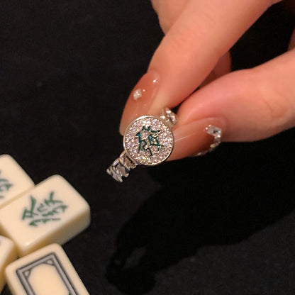 Fashion New Chinese Mahjong Open Ring