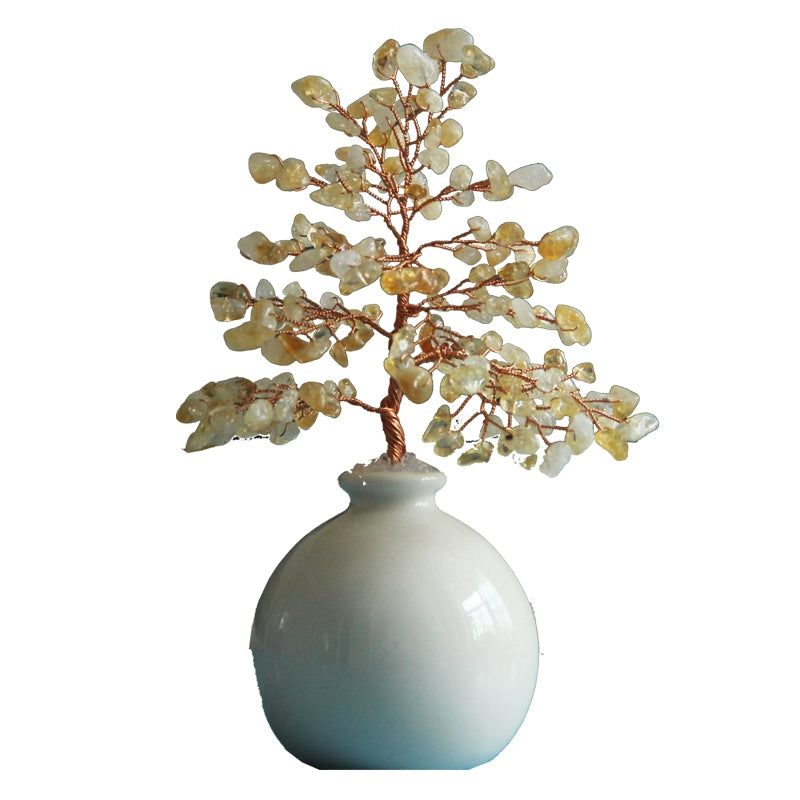 Natural crystal tree pot ornaments