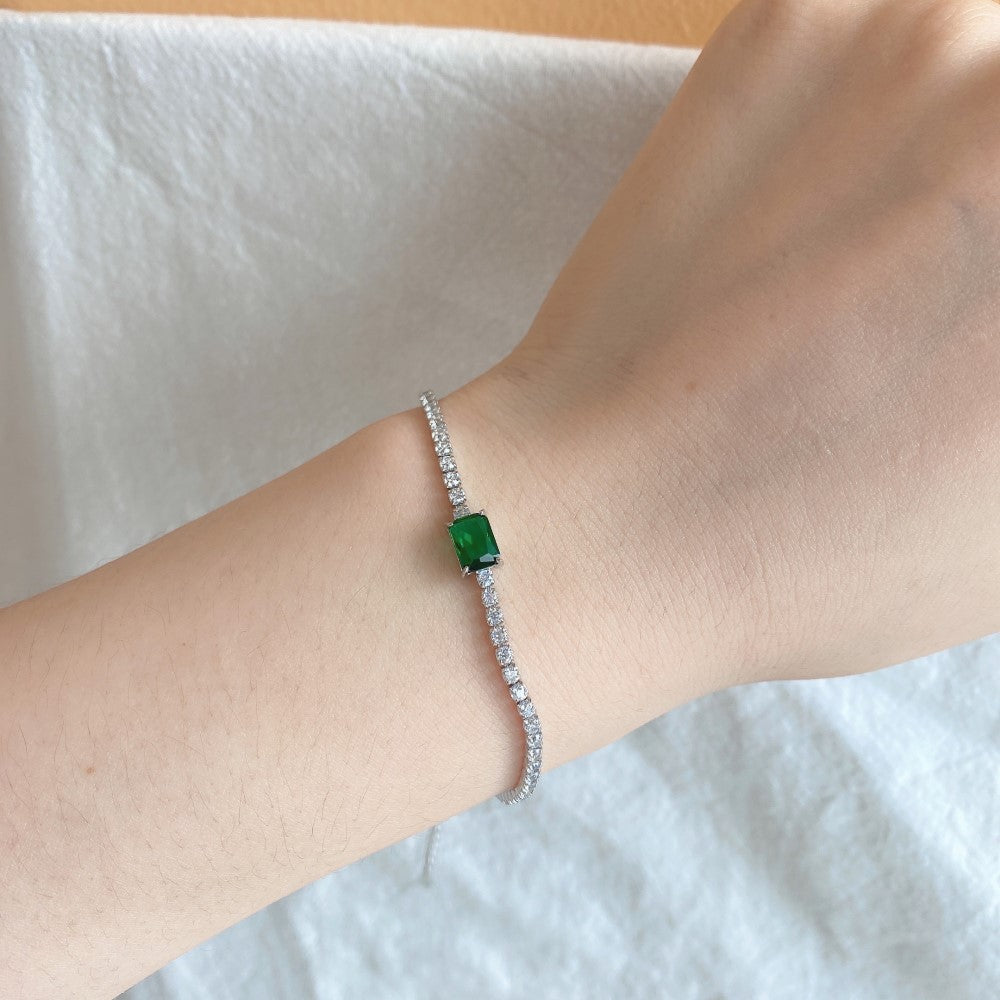 Fashion Luxury Emerald Zirconia Tennis Bracelet