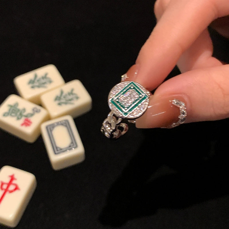 Fashion New Chinese Mahjong Open Ring