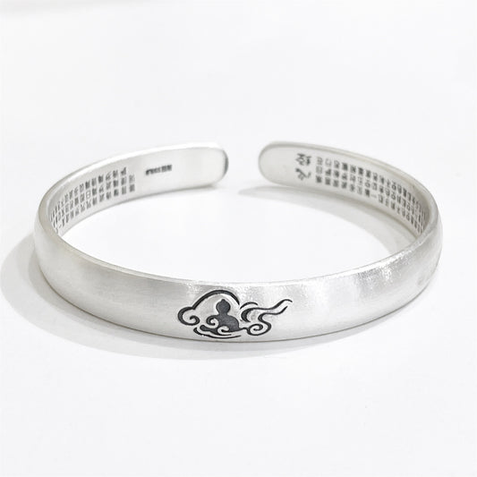 Chinese style auspicious cloud plain ring lotus bracelet