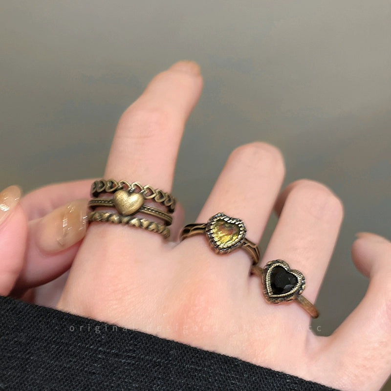 Vintage Heart Open Ring