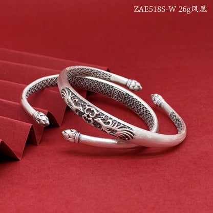 Chinese Phoenix Lotus Bracelet Couples