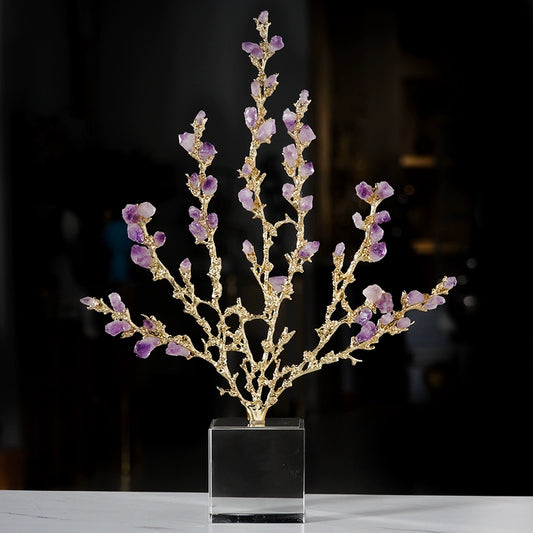 Light luxury creative amethyst flower ornaments