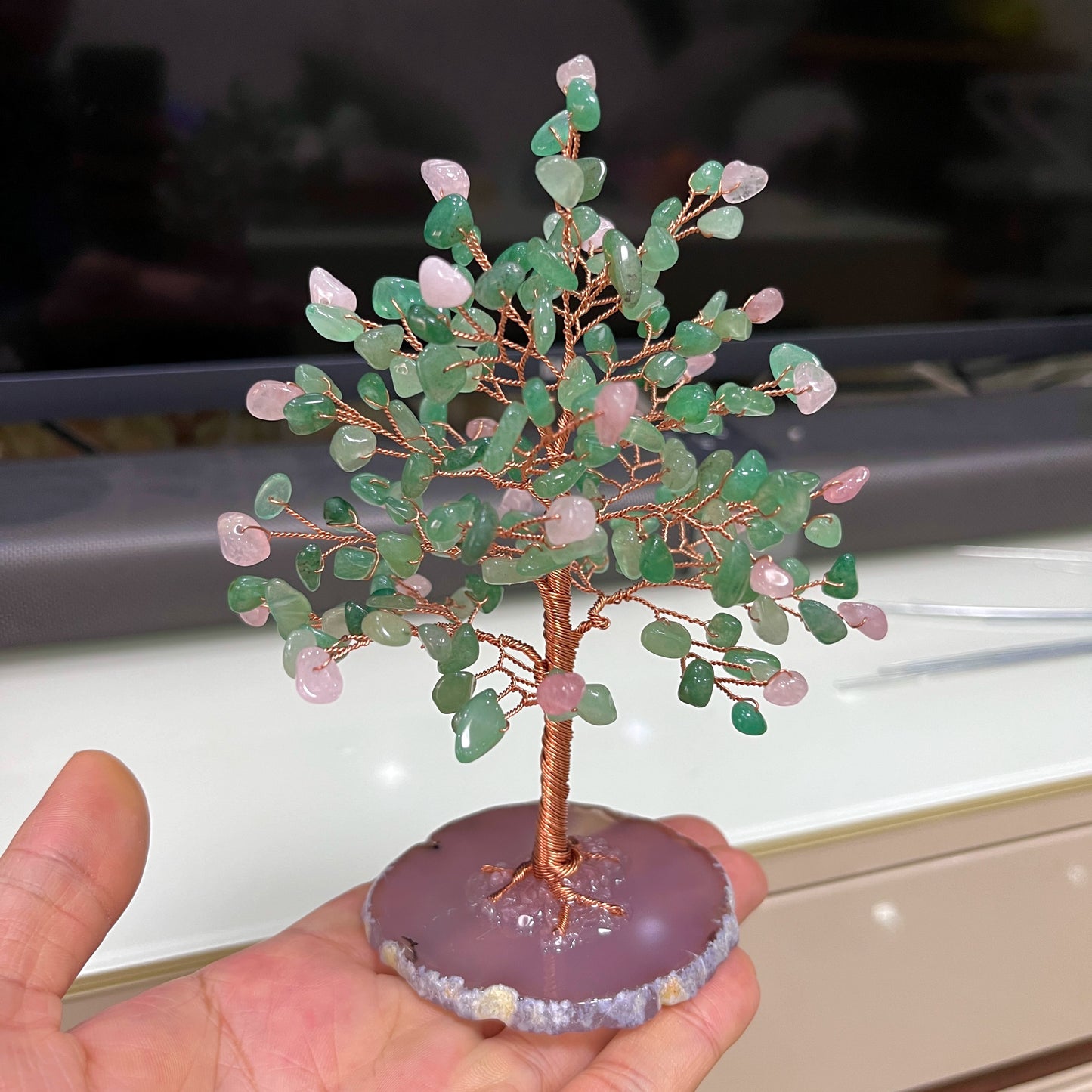 Natural crystal fortune tree decoration ornaments