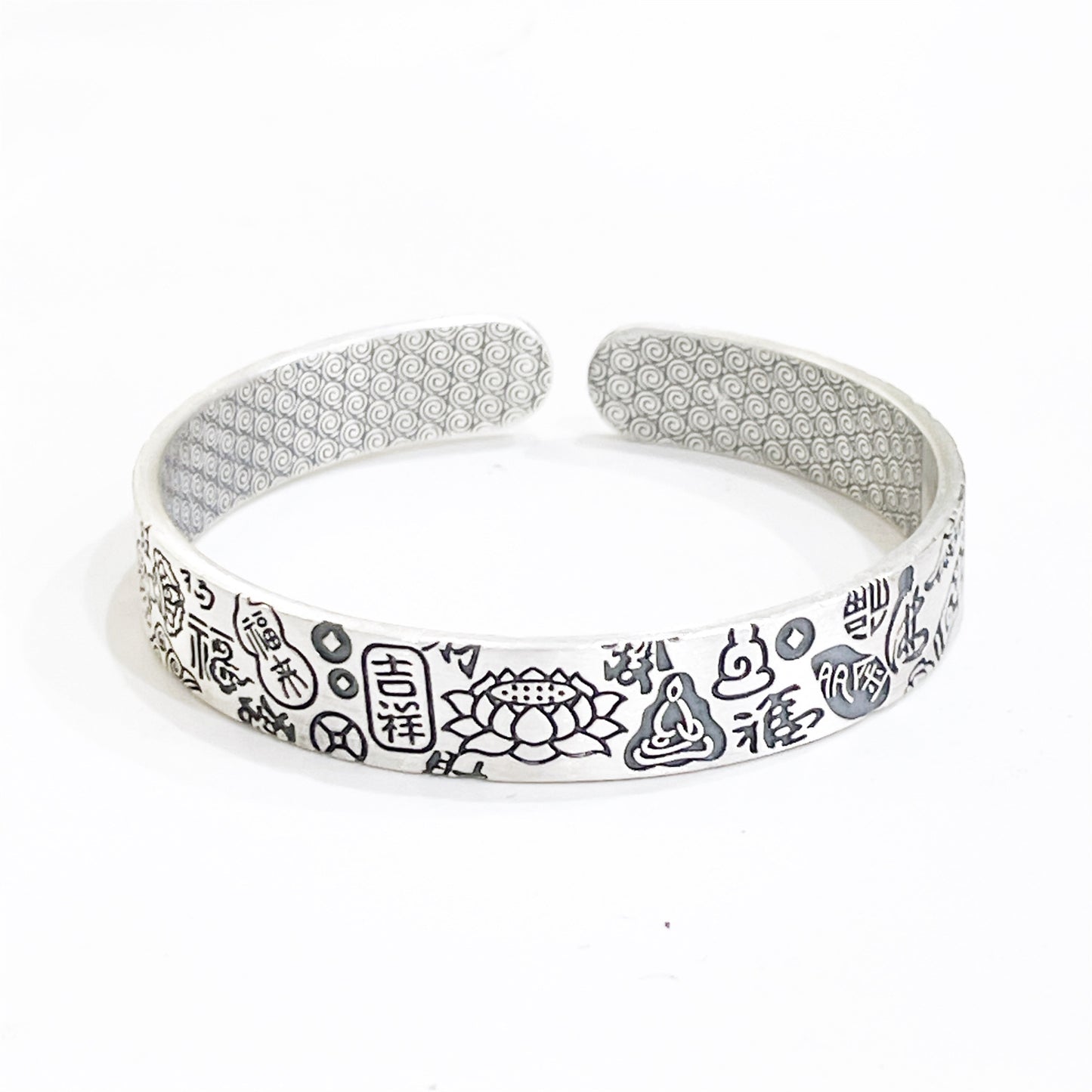 Chinese style peace sterling silver bracelet couple model