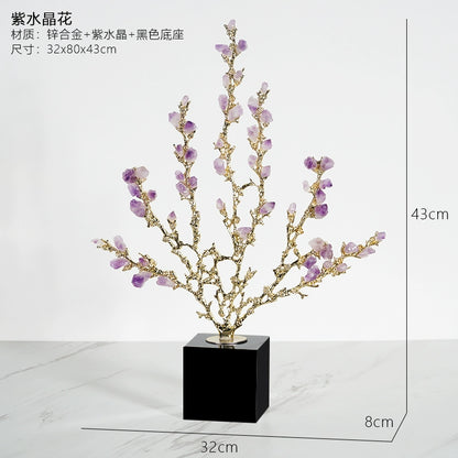 Light luxury creative amethyst flower ornaments