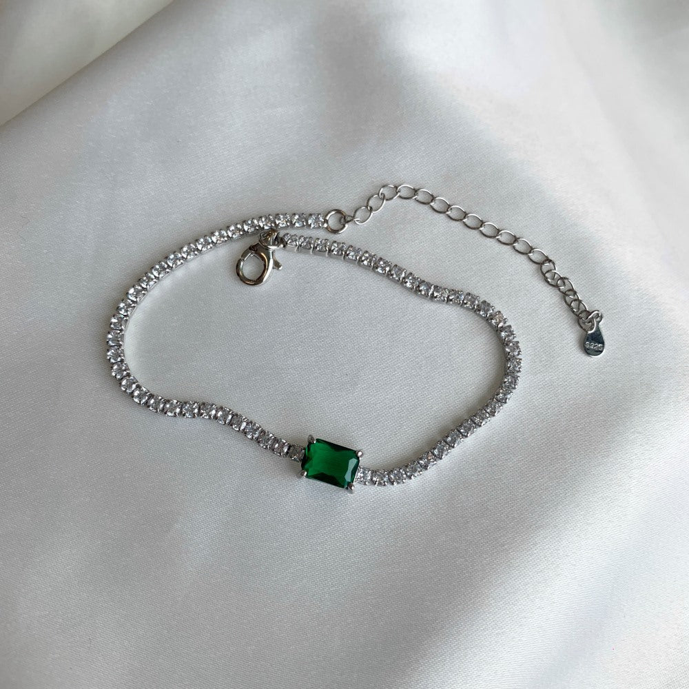 Fashion Luxury Emerald Zirconia Tennis Bracelet