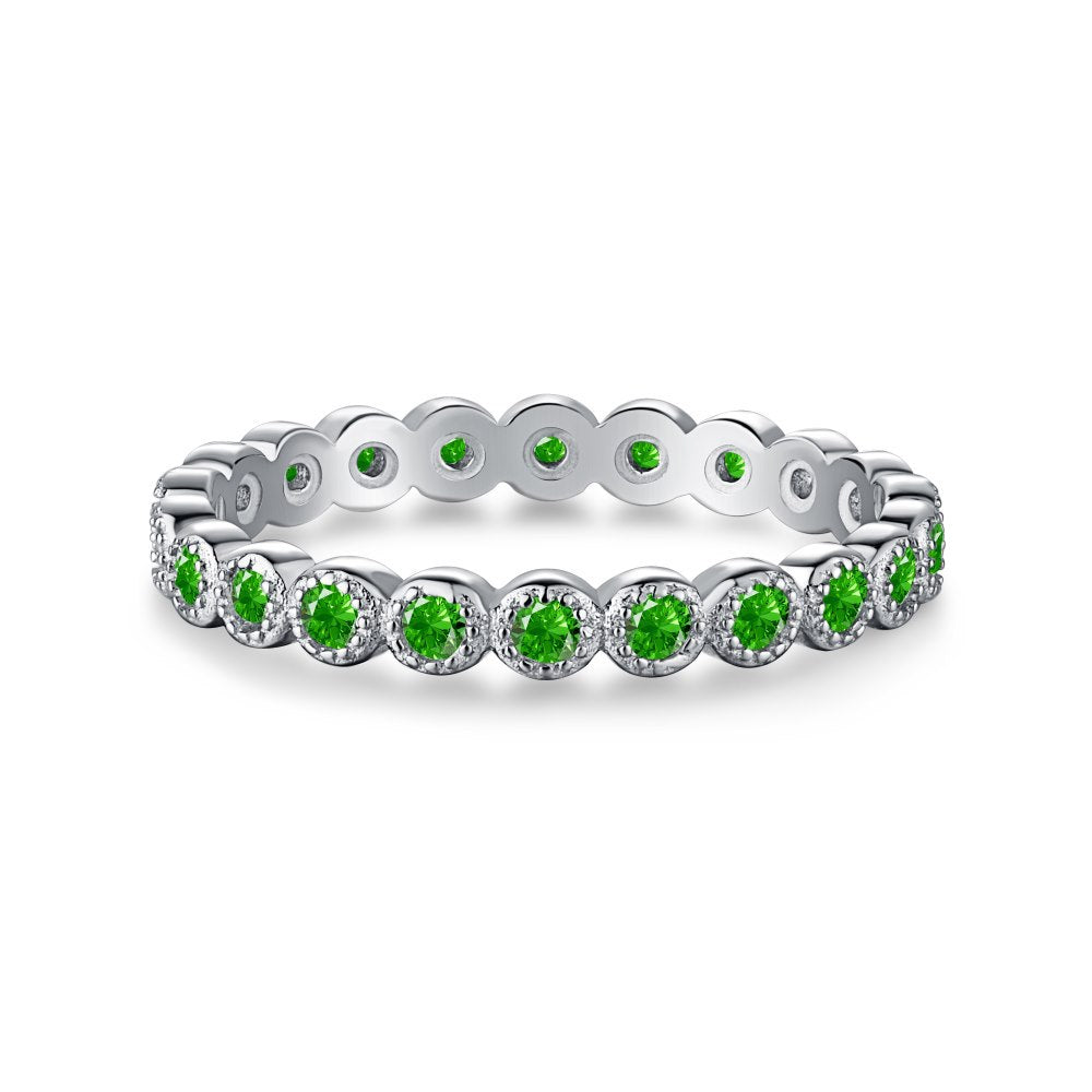 142-Retro high-end zircon emerald ring