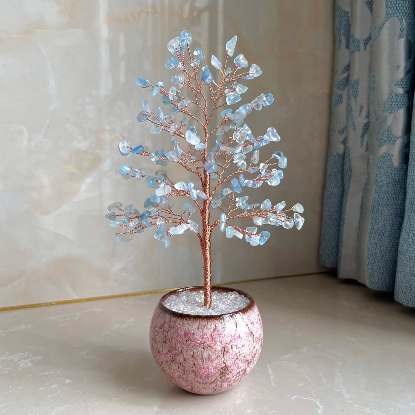 Natural crystal tree attracts peach blossoms and fortune tree decoration ornaments