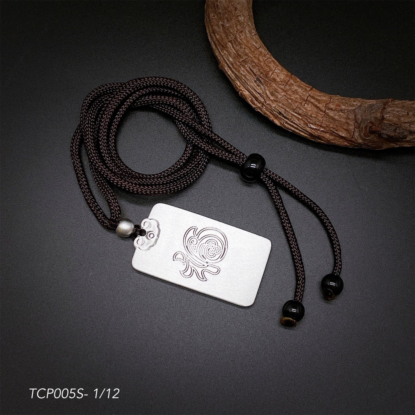 Engraved Chinese Zodiac Sterling Silver Pendant Necklace