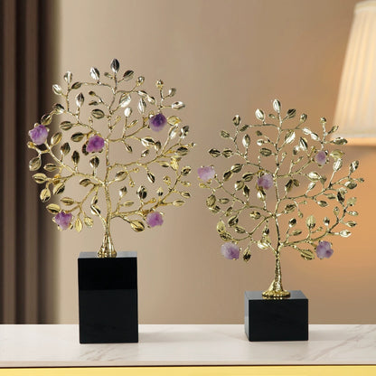 New Chinese style amethyst fortune tree decorative ornaments