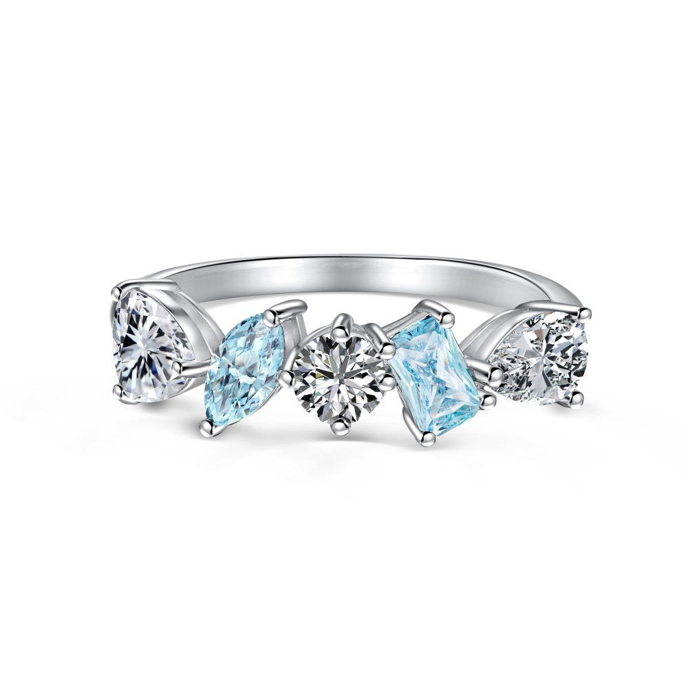 Fashionable and high-end sparkling diamond full diamond ring