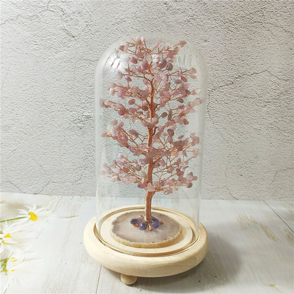 Crystal tree glass cover ornaments to attract love and wealth